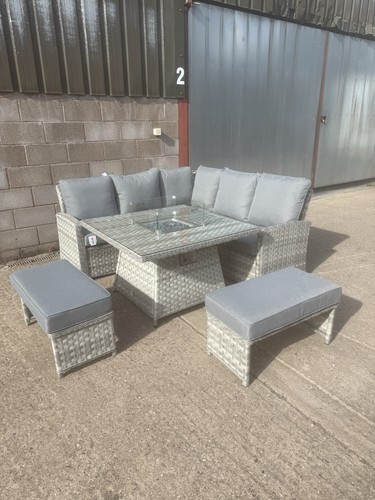 Rattan corner garden set